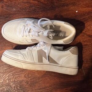 6.5 White with Beige Detail. Womens MIA Shoes.